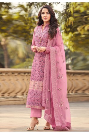 Pink color viscose pakistani suit 16074