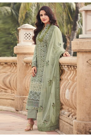 Beige viscose pant style suit 16073