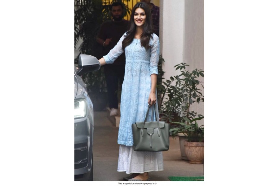 buy bollywood kriti sanon inspired blue and white kurta kurta designs in nepal
