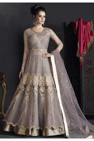 Dusty net wedding ghagra choli style 10003
