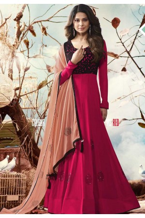 Jennifer Winget Pink georgette party wear anarkali 1125