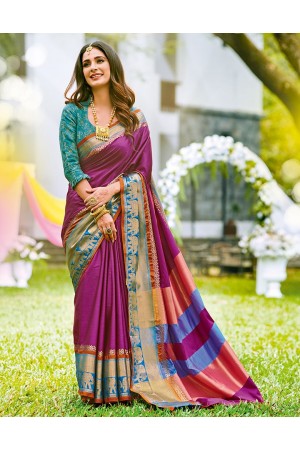 Joshna Rosy Pink Wedding Wear Cotton Saree