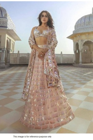 Bollywood Sara Ali khan Inspired light pink sequins lehenga