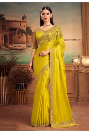 Green silk party wear saree 25008