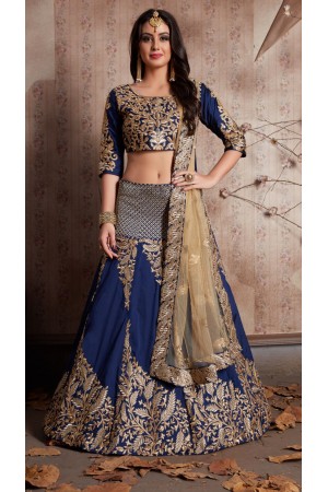 Indian Dress Blue Color Bridal Lehenga 468