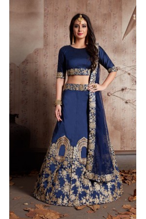 Indian Dress Blue Color Bridal Lehenga 530