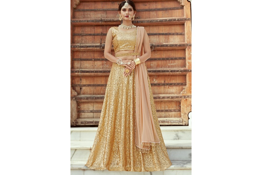 gold indian gown