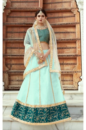 Indian Dress Green Color Bridal Lehenga 1102