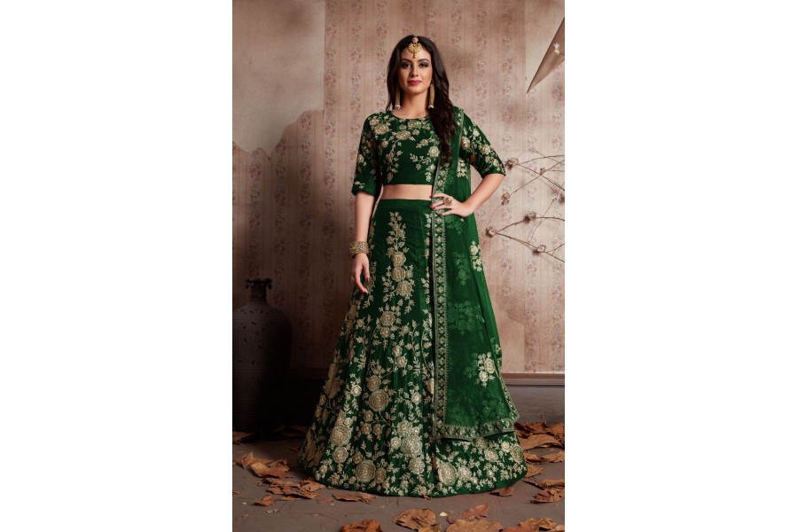 green indian wedding outfit
