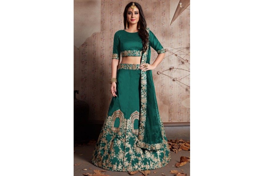 sachin and babi light blue dress EMERALD GREEN JUMPSUIT – Shruti Ranka main image 0
