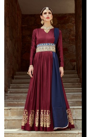 Indian Dress Maroon Color Bridal Lehenga 1107