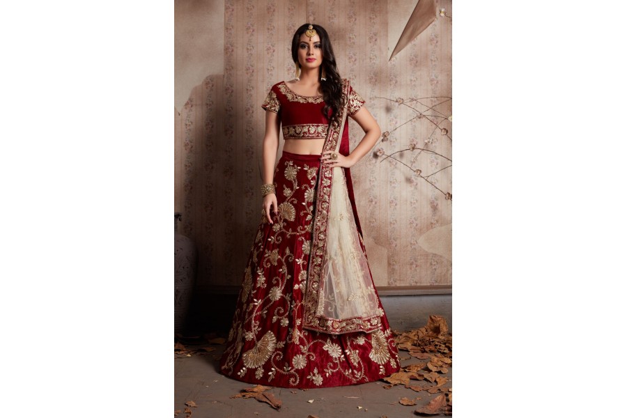 maroon gown indian