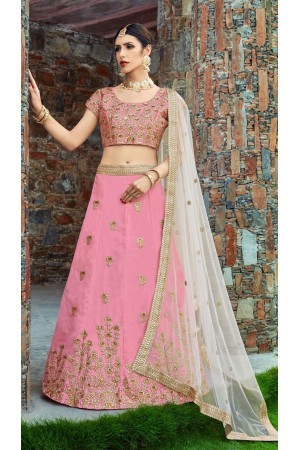 Indian Dress Peach Color Bridal Lehenga 1004