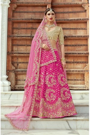 Indian Dress Pink Color Bridal Lehenga 1101