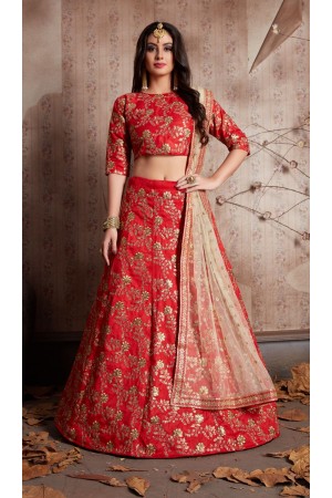 Indian Dress Red Color Bridal Lehenga 469