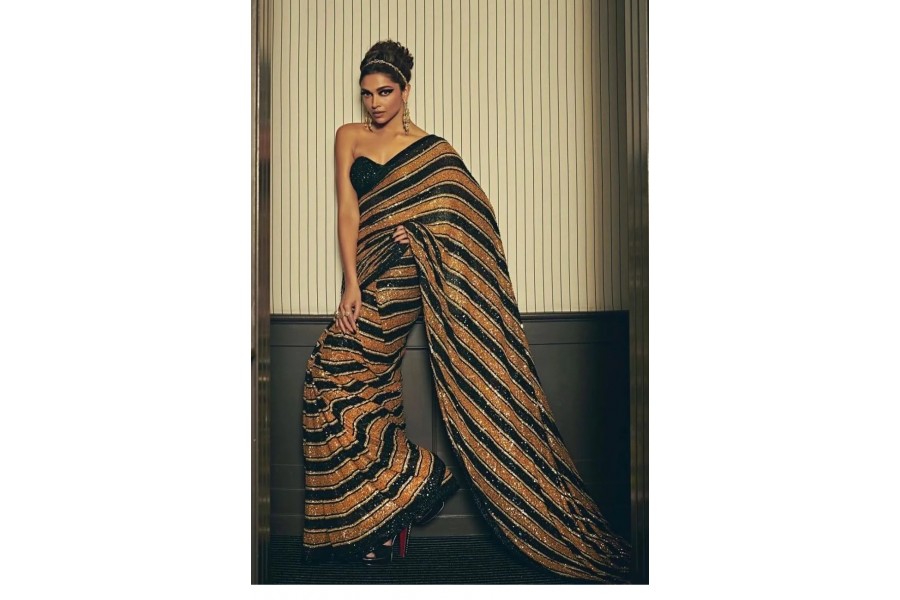Buy Bollywood Sabyasachi Inspired Deepika Padukone sequins saree