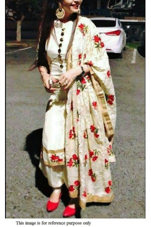 Buy Bollywood model off white and red punjabi suit in UK USA and Canada