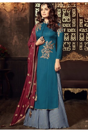 Dia Mirza Firozi color georgette Palazzo kameez 45002