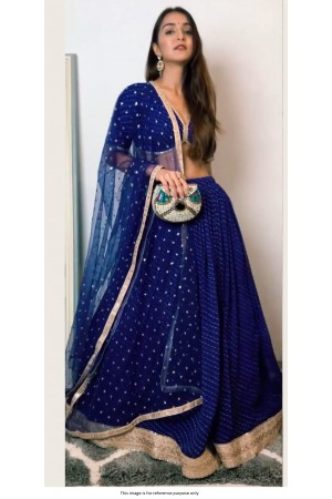 Bollywood Model Blue color georgette designer lehenga