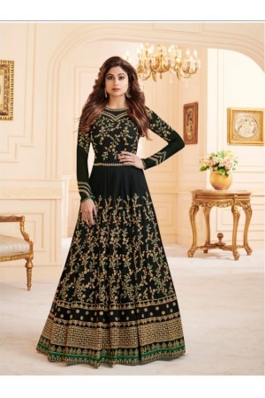 Shamita Shetty georgette party wear anarkali 8029