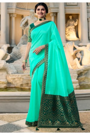 prachi desai green shade milano silk saree with blouse 20767