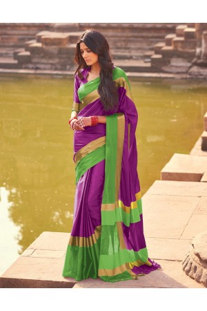 Aangi Iris Magenta Festive Wear Saree