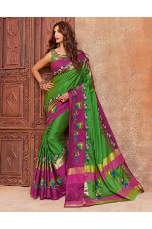 Aangi mayura Designer Wear Cotton Saree