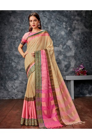 Gautami Pink Cotton Saree