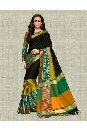 Noor Onxy Black Festive wear Cotton Saree