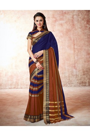 Parisa royal blue Cotton Saree