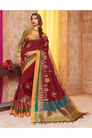 Saarang Designer Wear Cotton Saree