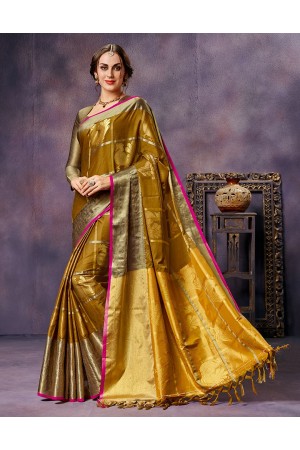 Swarna Golden Yellow  Cotton Saree