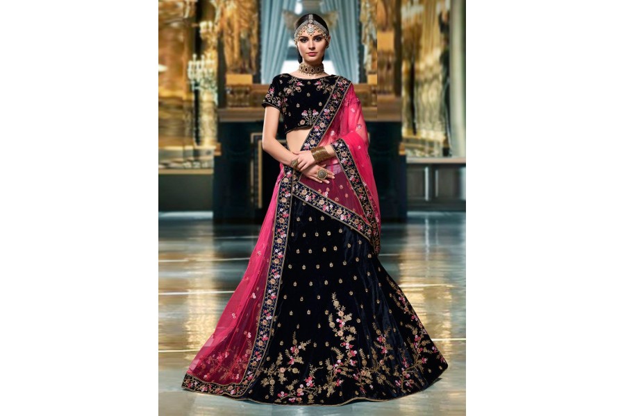 wedding lehenga wine colour