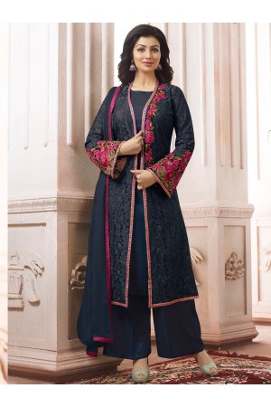 Ayesha Takia Navy blue color party wear salwar kameez