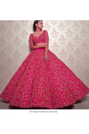Bollywood Model Rani pink coding embroidery silk lehenga choli