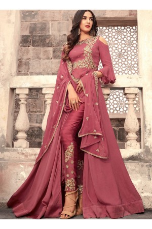 Sonal Chauhan Onion pink georgette wedding anarkali