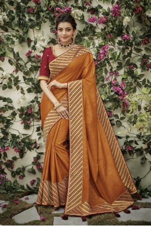 kajal aggarwal deep mustard colour 1206KM