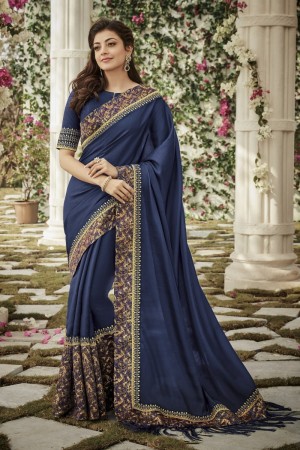 kajal aggarwal navy blue colour 1207KM