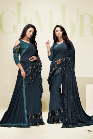 Party wear ruffle saree 1001