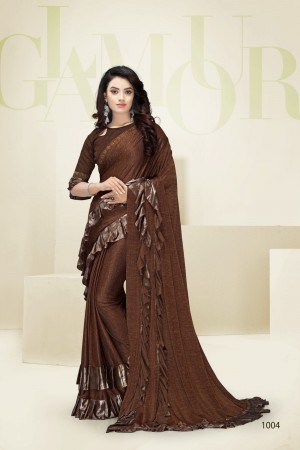 Party wear ruffle saree 1004