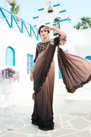 Party wear ruffle saree 1211