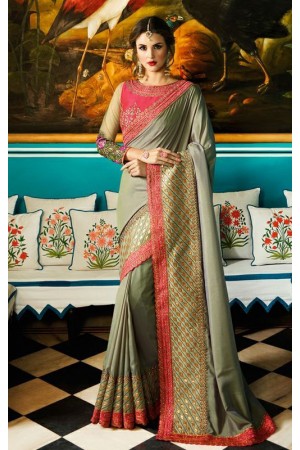 Party wear Designer Sarees Grey Colour 7810