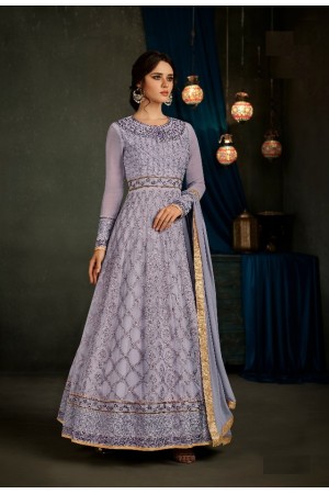 Lavender color georgette wedding anarkali