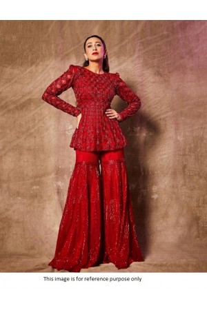 Bollywood Karishma Kapoor Inspired Red Sharara