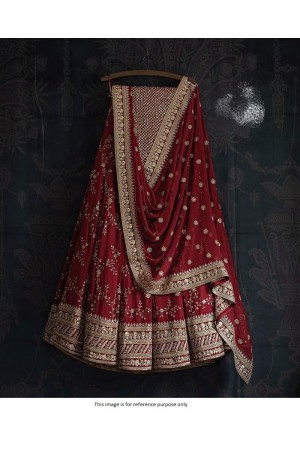 Bollywood Model Red georgette wedding lehenga