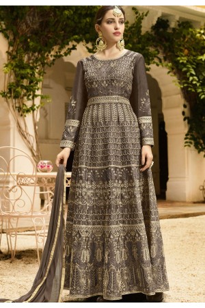 Amazing Art Silk Green Embroidered Festive Anarkali Suit