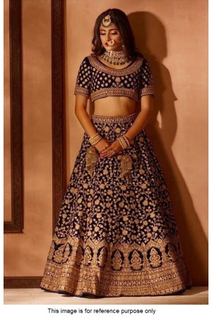 Bollywood Model black velvet lehenga choli