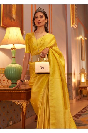 Aureolin Yellow Dual Tone Kanjivaram Silk 219003