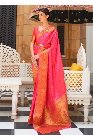 BERRY PINK AND GOLD WOVEN KANJIVARAM 197006