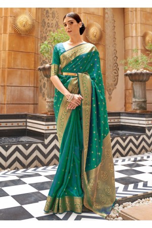 EMERALD GREEN AND GOLD WOVEN KANJIVARAM 197003